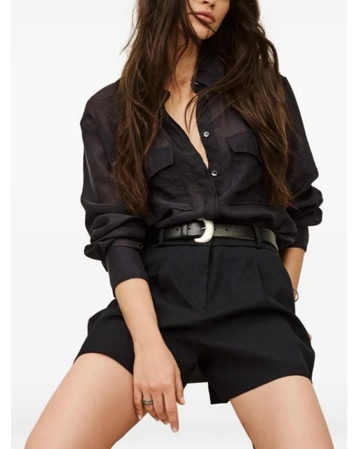 Ba&sh Black Cilo Tailored Shorts