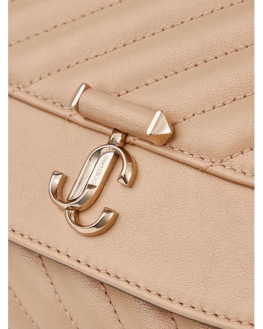 Jimmy Choo Natural Medium Curve Quilted Chain-Strap Cross Body Bag