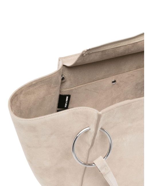 Bimba Y Lola Natural Ring-embellished Tote Bag
