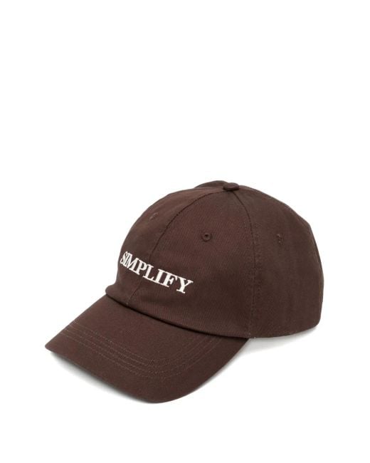 Gorra de algodón con logo bordado Officine Generale de color Brown