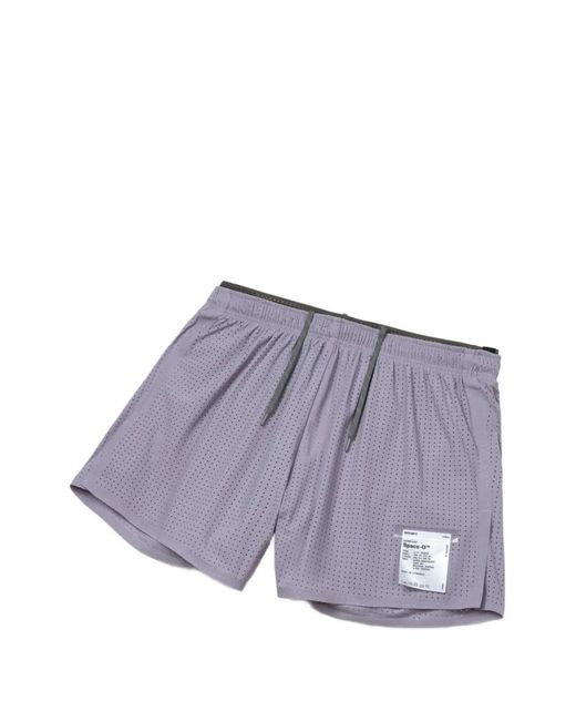 Satisfy Purple Space-O Perforated Shorts for men