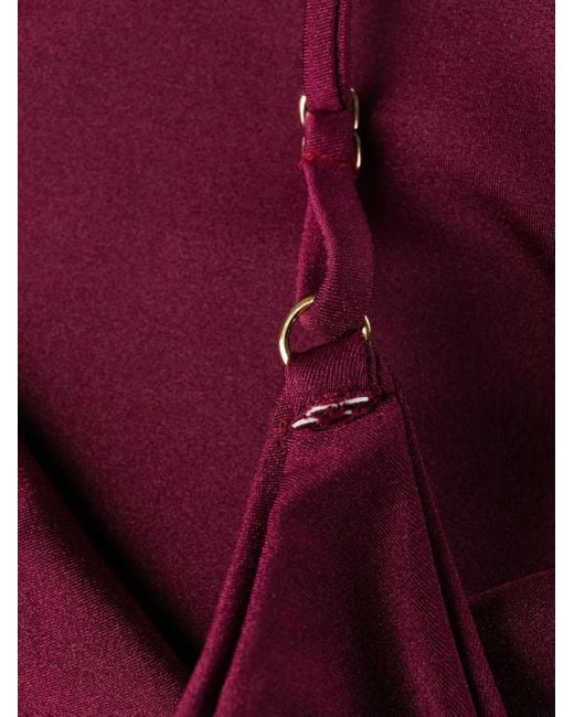 Noire Swimwear Red Tonal-Stitch Detail Bikini Set