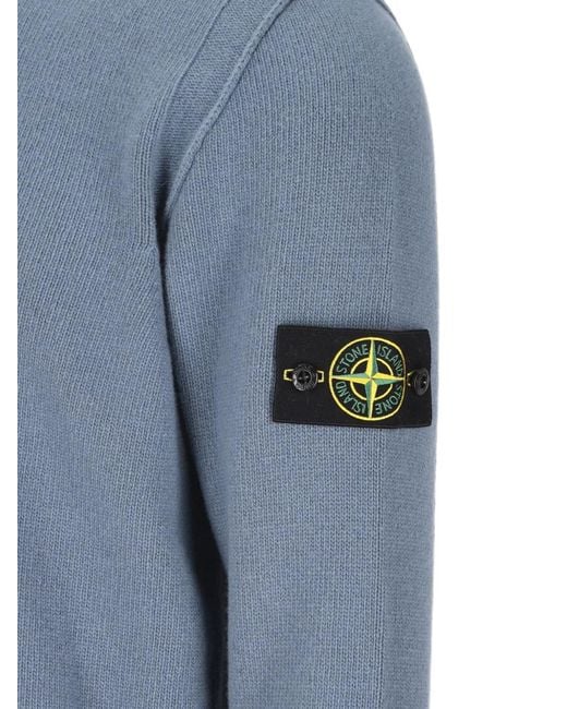 Stone Island Blue 5100072 Lambswool Sweater for men