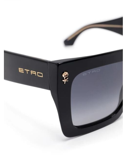 Etro Black Square-Frame Sunglasses