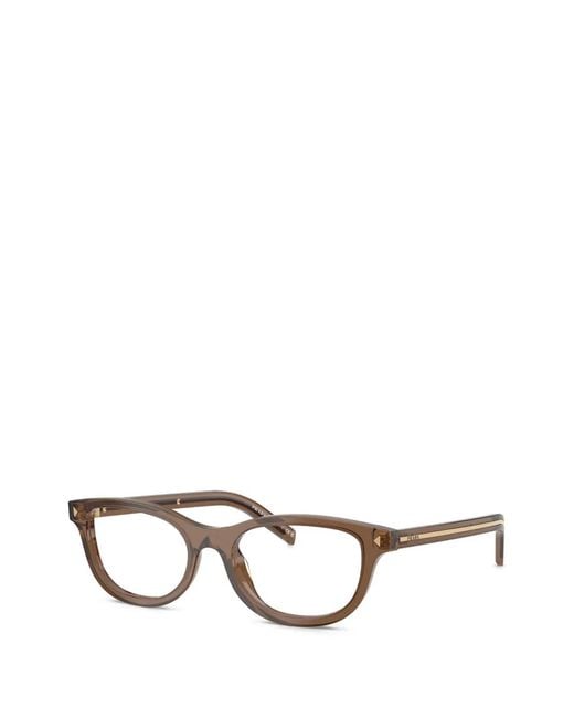 Prada Brown Lunettes De Vue À Monture Papillon