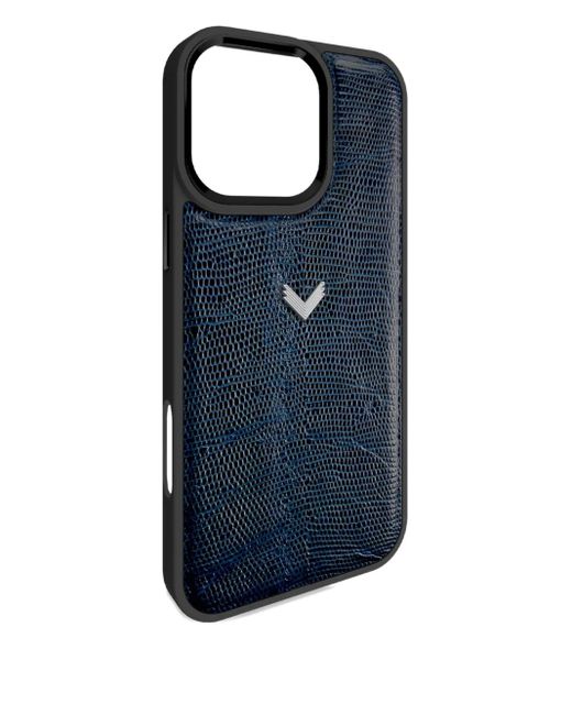Velante Blue Lizard-Texture Iphone 16 Pro Max Phone Case