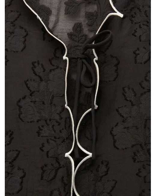 LaDoubleJ Black Embroidered Crop Jacket