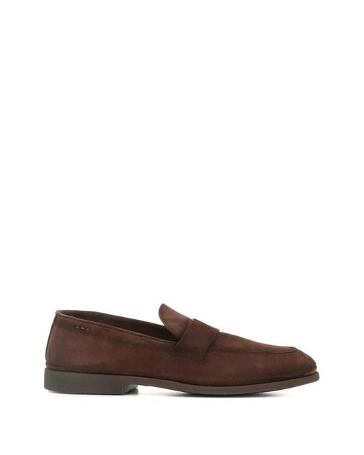 Alexander Hotto Brown Suede Loafers for men