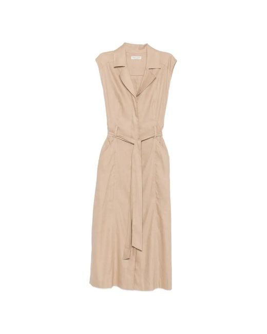 Marc O' Polo White Belted Sleeveless Dress