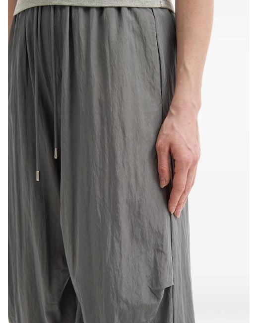 B+ AB Gray Drawstring-Fastening Gathered Trousers