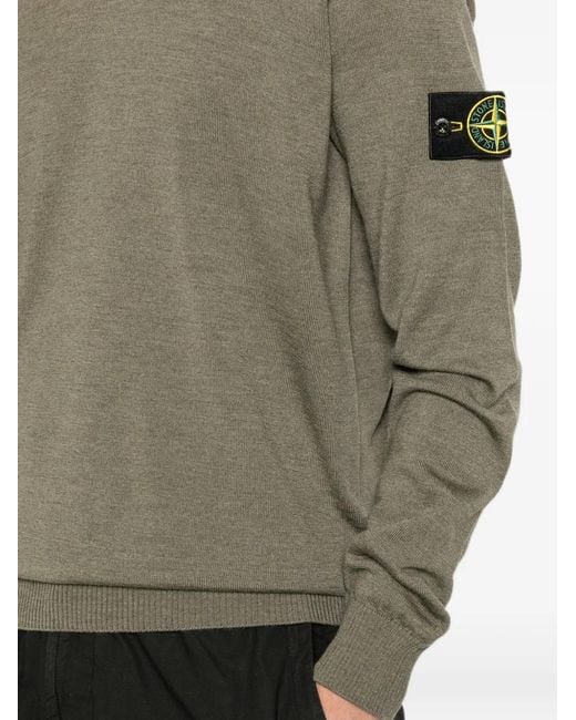 Stone Island Pullover Mit Logo-Patch in Green für Herren