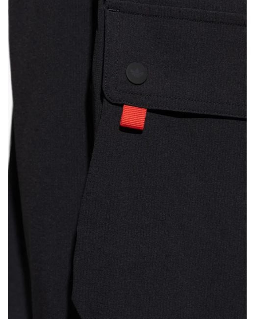 Adidas Blue Logo-Print Trousers for men