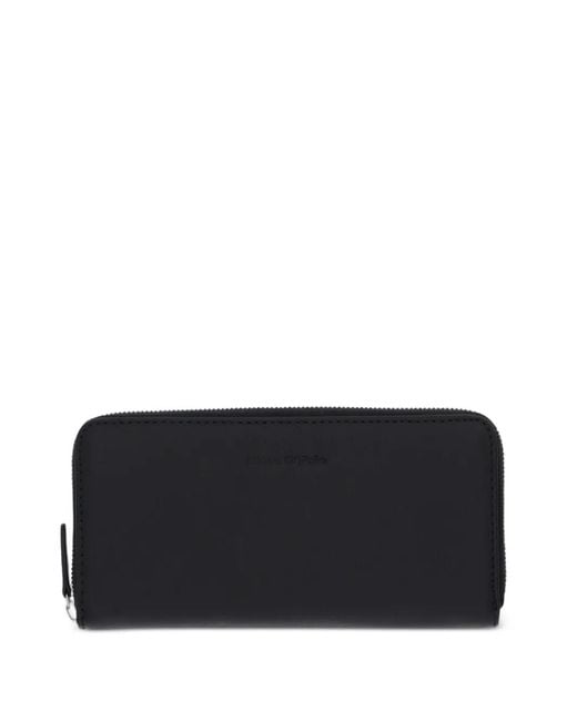 Marc O' Polo Black Logo-Debossed Zip-Around Wallet