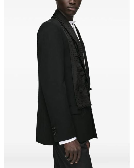 Maison Margiela Black Wool Scarf Jacket for men
