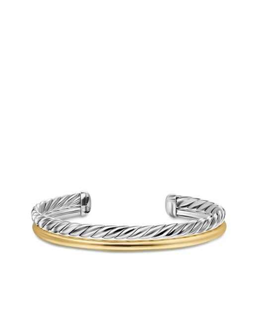 David Yurman Metallic 18K And Sterling Dy Mercer Two Row Bangle