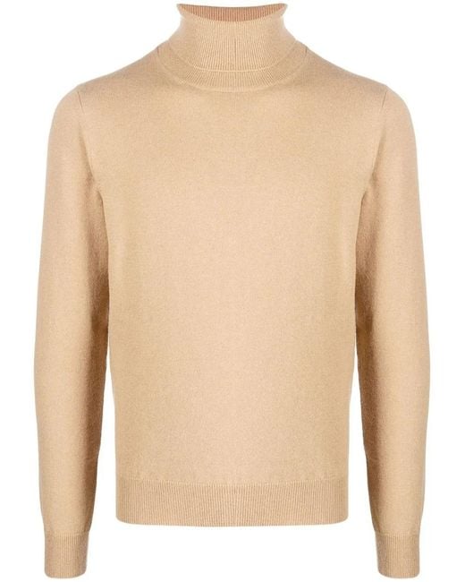 Malo Natural Roll Neck Cashmere Sweater for men