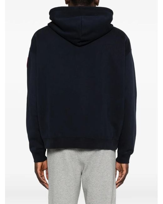 Canada Goose Black Rove Logo-Appliqué Hoodie for men