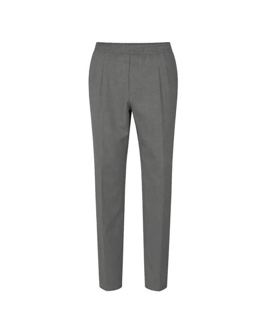 BE ABLE Gray Baddy Mélange-Effect Trousers for men
