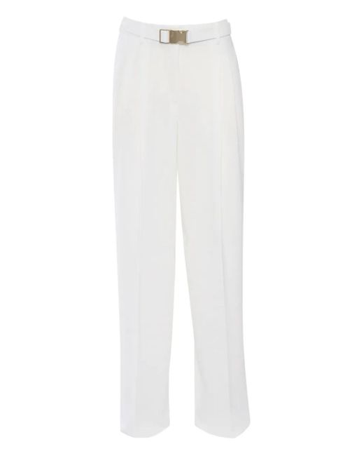 Max Mara White Neottia Hose Mit Gürtel
