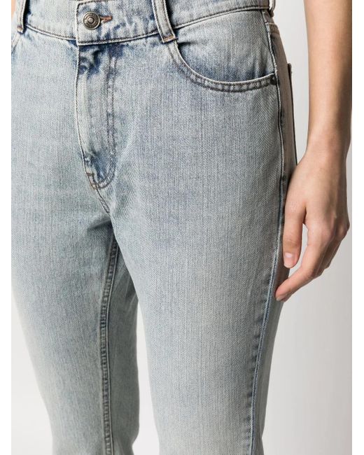 Ports 1961 Blue Cropped Slim-Cut Jeans