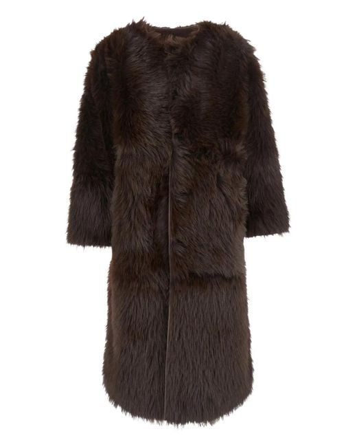 Urbancode Black Faux-Fur Coat