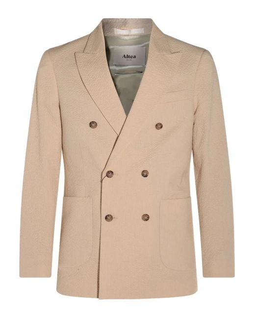 Altea Natural Textured Double-Breasted Blazer for men