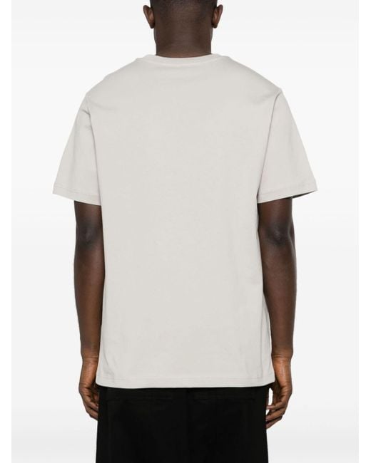 Iceberg White Logo-embroidered Cotton T-shirt for men
