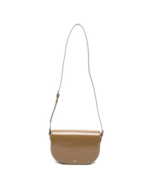 A.P.C. White Large Le B-Side Cross Body Bag
