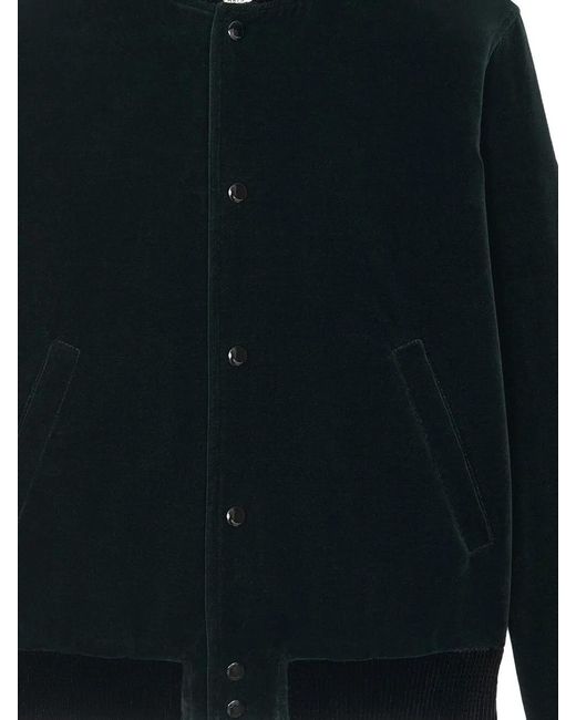 Saint Laurent Black Logo Bomber Jacket for men