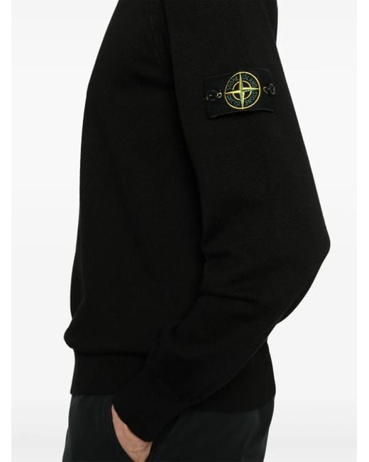 Stone Island Trui Met Compass-Logopatch in het Black voor heren