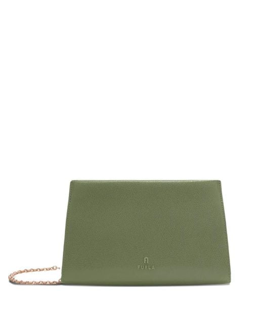 Furla Green Mini My Chain-Strap Leather Bag
