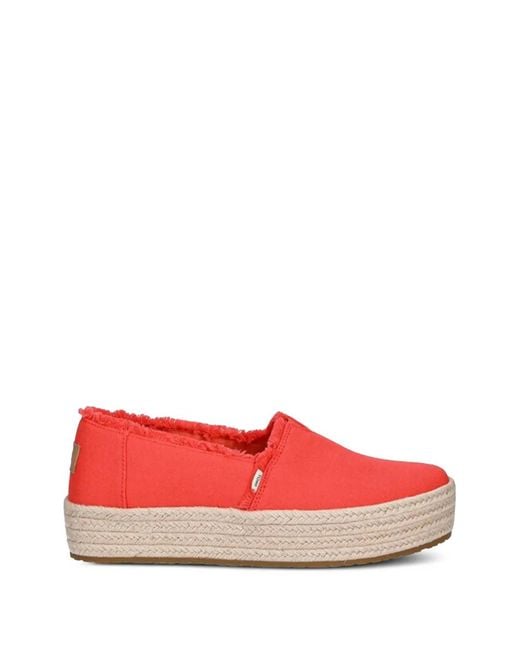 TOMS Red Valencia Espadrilles