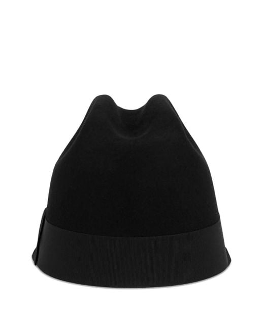 Moschino Black Wool Cap