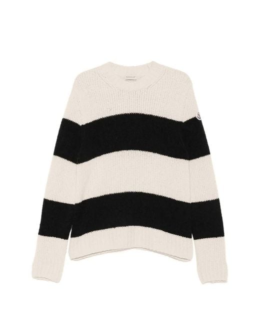 Pull Rayé En Maille Bouclée Moncler pour homme en coloris Black