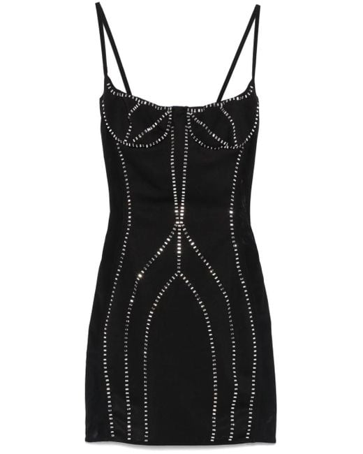 The Attico Black Form-Fitting Mini Dress
