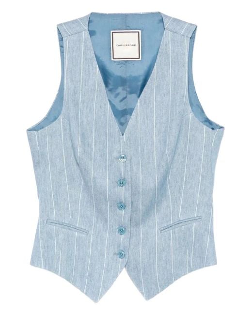 Tagliatore リネントップ Blue