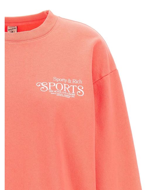 Sporty & Rich Pink Sports Sweatshirt
