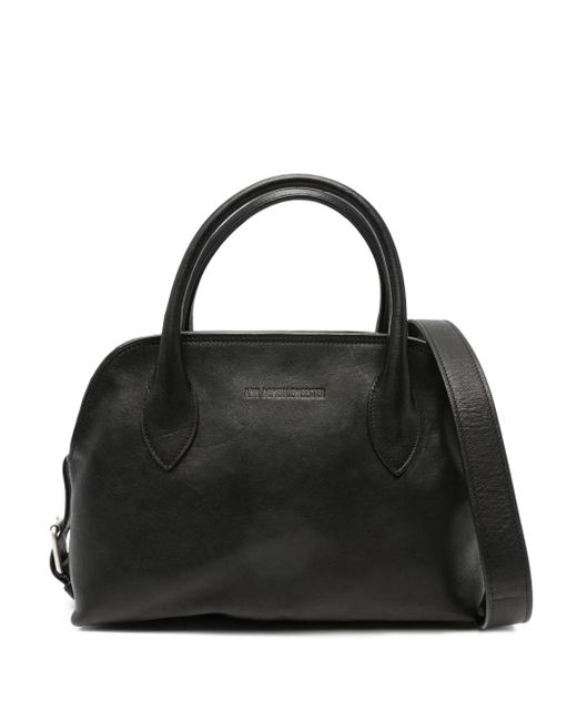 バッグ \"ann demeulemeester\"leather boston bag Ann Demeulemeester Blanche black rectangular leather boston bag