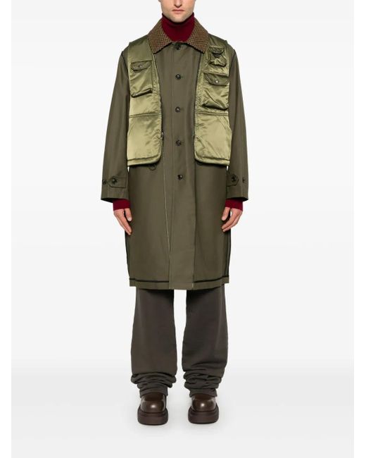 ANDERSSON BELL Green Layered Inside-Out Coat