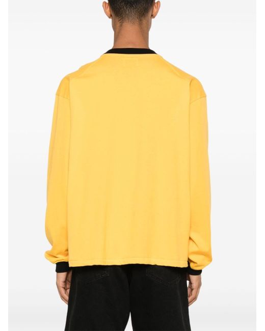 Rhude Yellow Petrol Cotton Sweatshirt for men