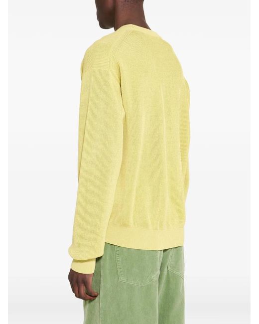 Auralee Gerippter Pullover in Yellow für Herren
