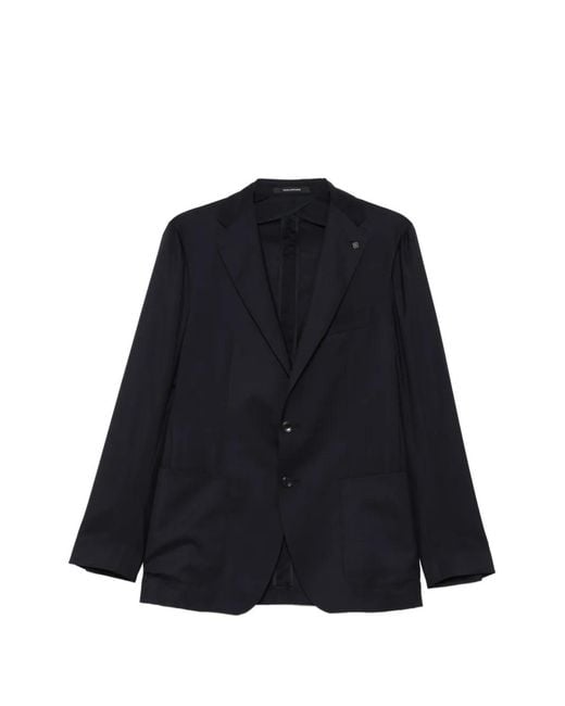 Tagliatore Blue Button Blazer for men