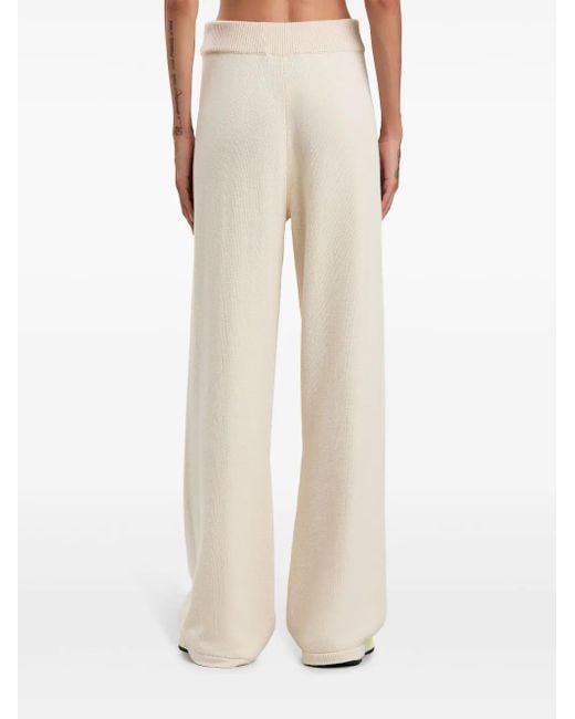 Palm Angels Gebreide Broek Met Palmboom in het Natural