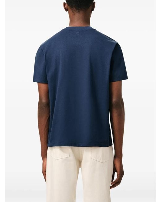 AMI Blue Ami De Coeur Logo T-Shirt for men