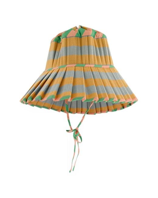 Lorna Murray Yellow Sunset Samba Pleated Hat