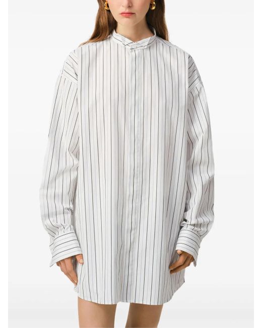 AMI Blouse Met Wingtip-Kraag in het White