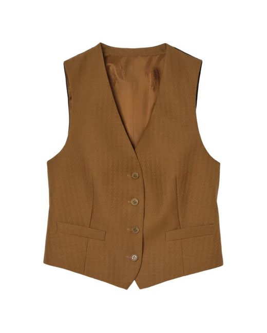 Chaleco De Mohair Burberry de color Brown