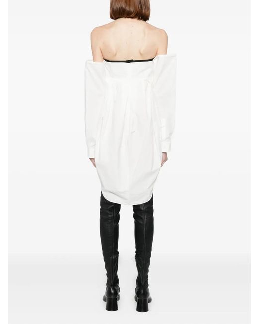 Magliano White Decollete Dress