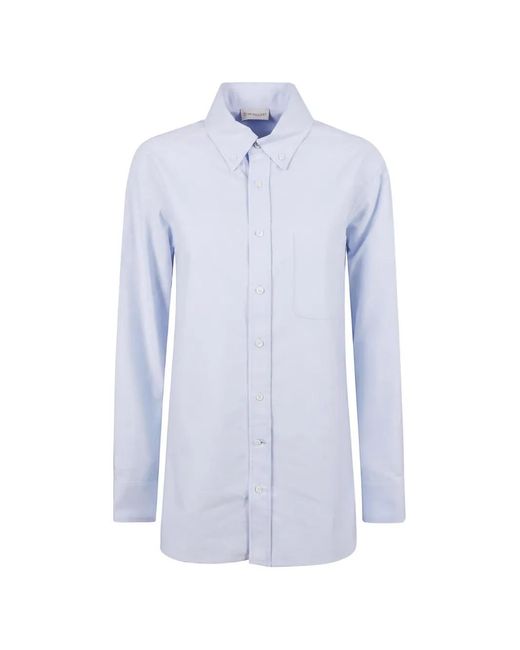 Moncler Blue Button-Down Collar Shirt