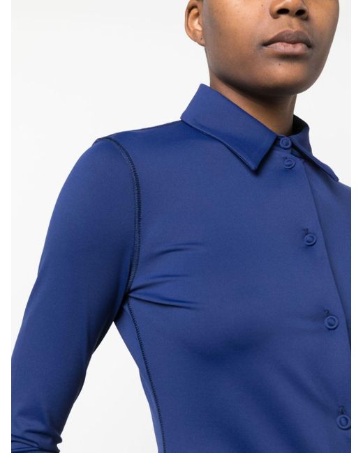Chemise boutonnée à manches longues Sportmax en coloris Blue
